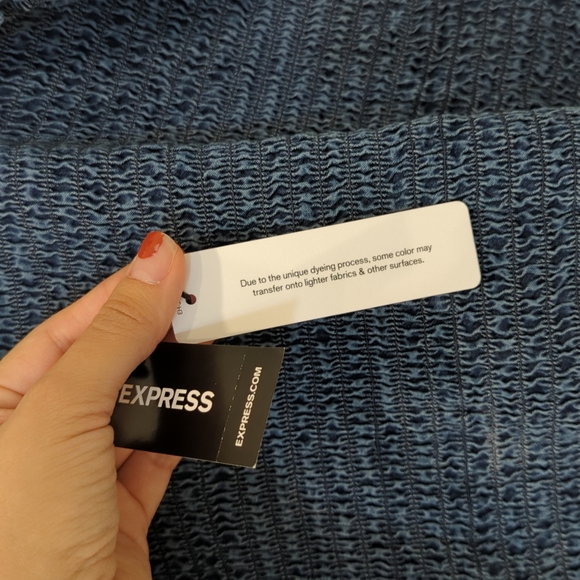 NWT chambray crop top Sz XS - Picture 2 of 8